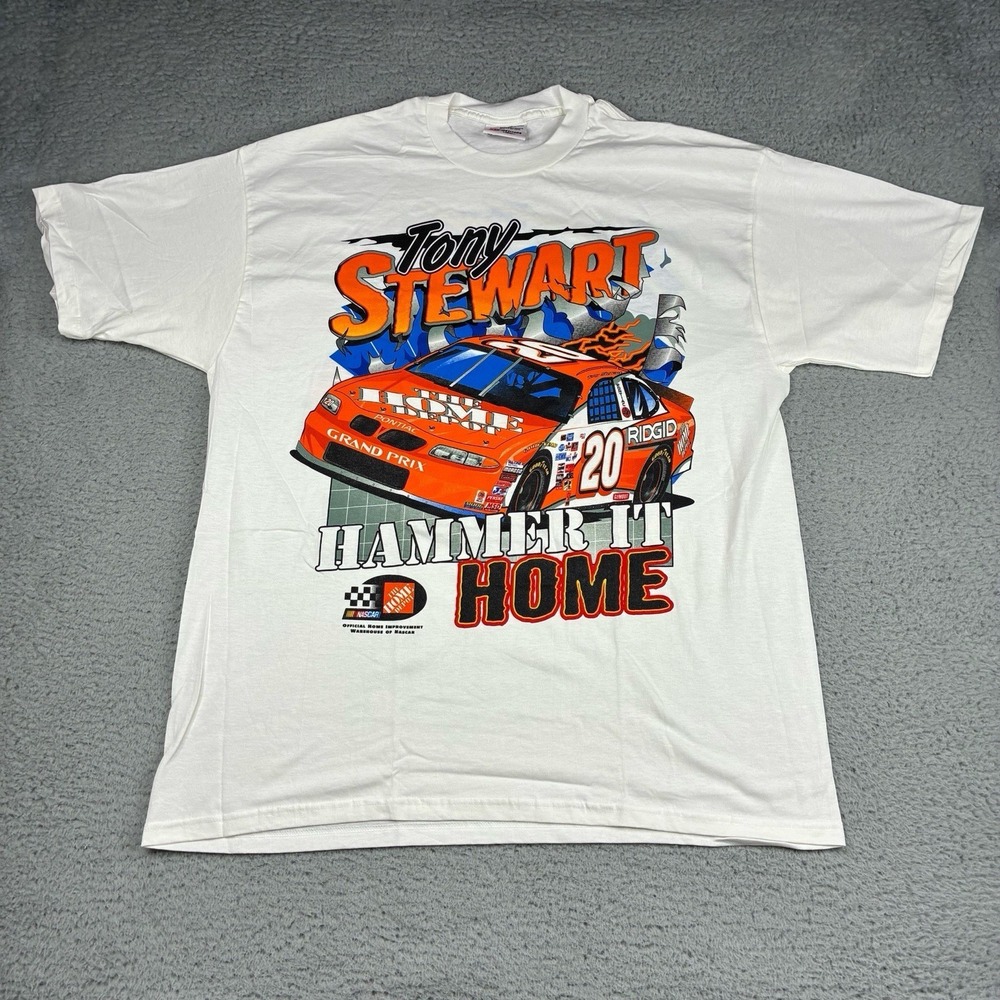 Vintage 1999 Tony Stewart NASCAR Competitors View T Shirt Mens XL Racing Tee